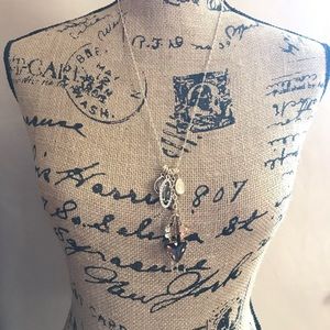 New York & Company Gold and Jewel Necklace